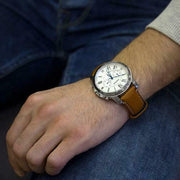  Shop Authentic Fossil Grant Chronograph White Dial Brown Leather Strap Watch for Men - FS5060 - Luxxuri