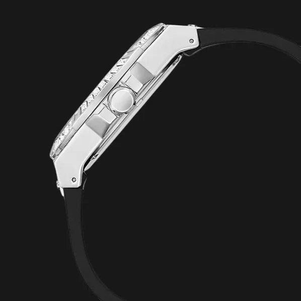  Shop Authentic Guess Baguette Crystals Black Dial Black Silicone Strap Watch For Men - GW0208G1 - Luxxuri