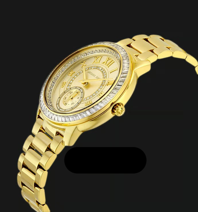  Shop Authentic Michael Kors Madelyn Quartz Gold Dial Gold Steel Strap Watch For Women - MK6287 - Luxxuri