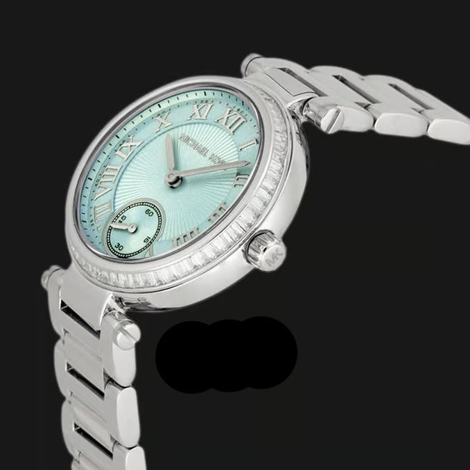  Shop Authentic Michael Kors Skylar Quartz Blue Dial Silver Steel Strap Watch For Women - MK5988 - Luxxuri