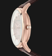  Shop Authentic Emporio Armani Meccanico Automatic Silver Dial Brown Leather Strap Watch For Men - AR60039 - Luxxuri