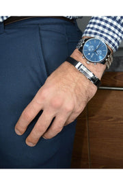  Shop Authentic Hugo Boss Associate Blue Dial Silver Steel Strap Watch for Men - 1513839 - Luxxuri
