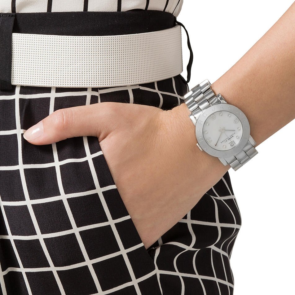  Shop Authentic Marc Jacobs Amy White Dial Silver Steel Strap Watch for Women - MBM3054 - Luxxuri