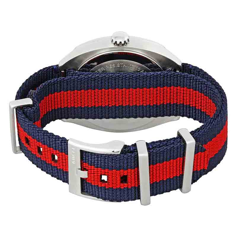  Shop Authentic Gucci GG2570 Quartz Blue Dial Blue & Red Nylon Strap Watch For Men - YA142304 - Luxxuri