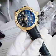  Shop Authentic Versace Casual Chronograph Black Dial Black Leather Strap Watch for Men - VERG003-18 - Luxxuri