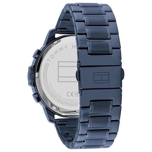  Shop Authentic Tommy Hilfiger Luca Chronograph Grey Dial Blue Steel Strap Watch For Men - 1710493 - Luxxuri