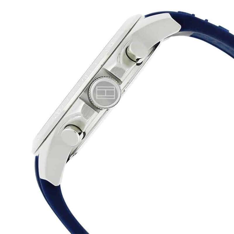  Shop Authentic Tommy Hilfiger Decker Quartz White Dial Blue Rubber Strap Watch for Men - 1791349 - Luxxuri