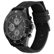  Shop Authentic Tommy Hilfiger Larson Chronograph Black Dial Black Rubber Strap Watch For Men - 1791921 - Luxxuri