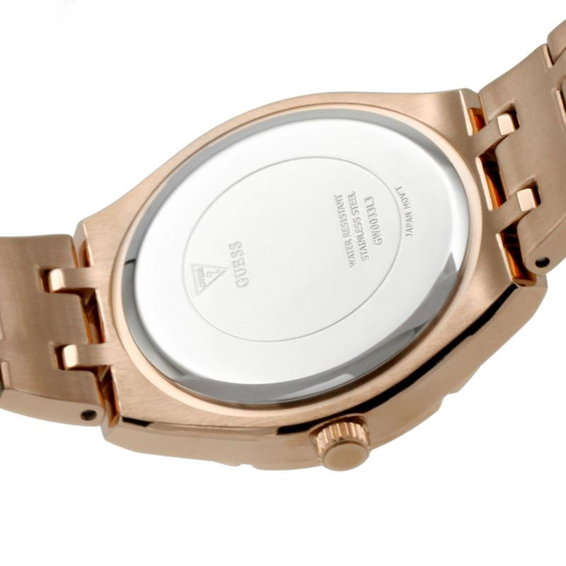  Shop Authentic Guess Cosmo Diamonds Silver Dial Rose Gold Steel Strap Watch For Women - GW0033L3 - Luxxuri