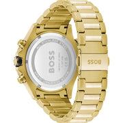  Shop Authentic Hugo Boss Globetrotter Chronograph Black Dial Gold Steel Strap Watch for Men - 1513932 - Luxxuri