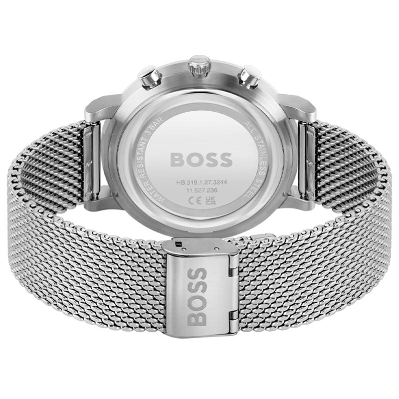  Shop Authentic Hugo Boss Skymaster White Dial Silver Mesh Bracelet Watch for Men - 1513933 - Luxxuri
