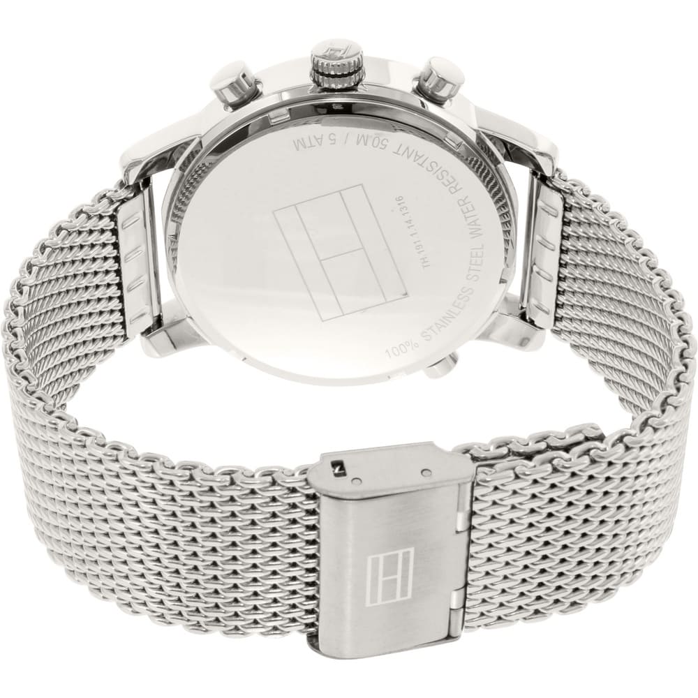  Shop Authentic Tommy Hilfiger Harrison Quartz Grey Dial Silver Mesh Bracelet Watch for Men - 1790877 - Luxxuri