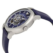  Shop Authentic Emporio Armani Luigi Chronograph Blue Dial Black Leather Strap Watch For Men - AR60011 - Luxxuri