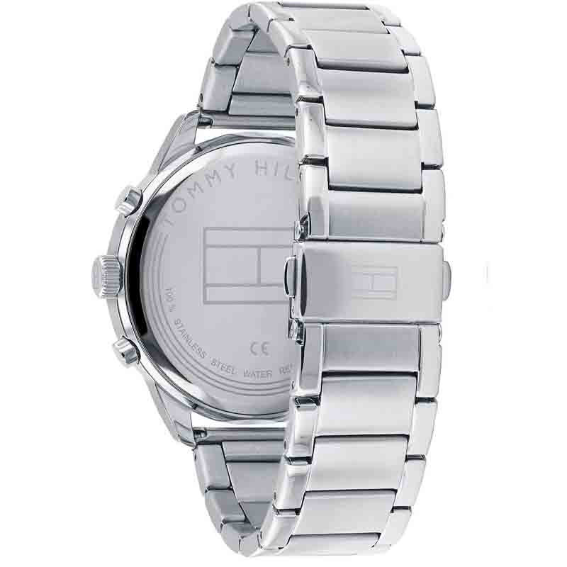  Shop Authentic Tommy Hilfiger Chase Multifunction Blue Dial Silver Steel Strap Watch for Men - 1791575 - Luxxuri