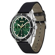 Shop Authentic Hugo Boss Santiago Green Dial Black Nylon Strap Watch for Men - 1513936 - Luxxuri