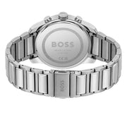  Shop Authentic Hugo Boss Trace Chronograph Quartz Blue Dial Silver Steel Strap Watch For Men - 1514007 - Luxxuri