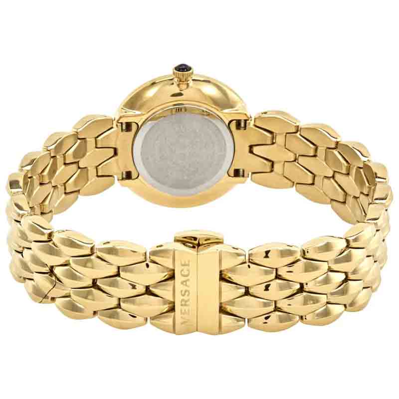  Shop Authentic Versace V-Flare Quartz Silver Dial Gold Steel Strap Watch for Women - VEBN00718 - Luxxuri