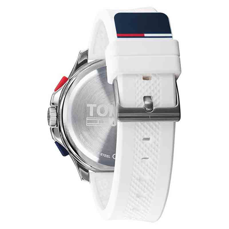  Shop Authentic Tommy Hilfiger Digital Silver Dial White Silicone Strap Watch For Men - 1791764 - Luxxuri