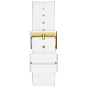  Shop Authentic Guess Venus Diamonds White Dial White Rubber Strap Watch for Women - GW0118L5 - Luxxuri