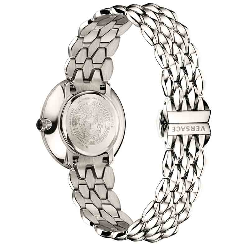  Shop Authentic Versace V-Flare Quartz Black Dial Silver Steel Strap Watch for Women - VEBN00618 - Luxxuri