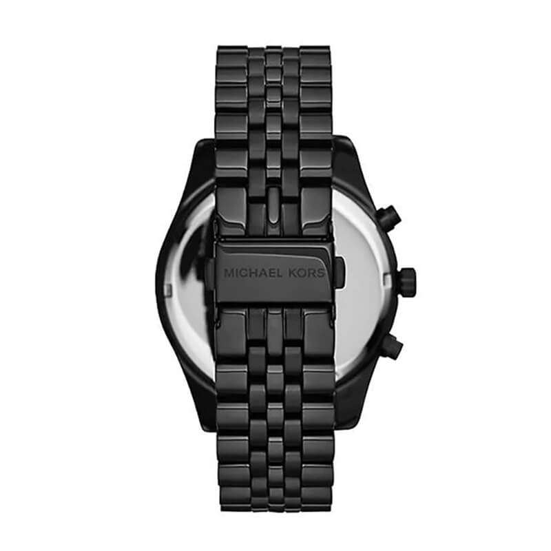  Shop Authentic Michael Kors Lexington Chronograph Black Dial Black Steel Strap Watch For Men - MK8467 - Luxxuri