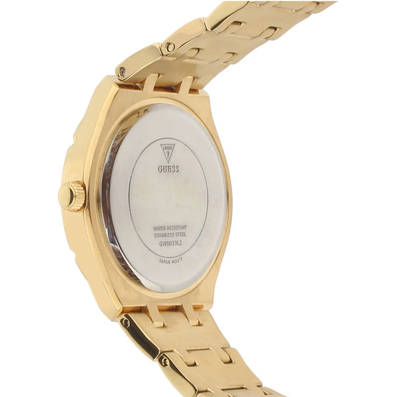  Shop Authentic Guess Cosmo Diamonds Gold Dial Gold Steel Strap Watch For Women - GW0033L2 - Luxxuri