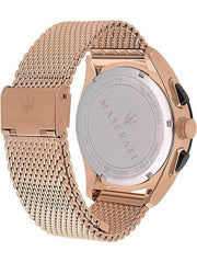  Shop Authentic Maserati Traguardo 45mm Chronograph Rose Gold Mesh Strap White Dial Watch For Men - R8873612011 - Luxxuri