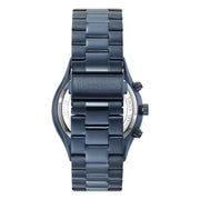  Shop Authentic Michael Kors Slim Runway Chronograph Black Dial Blue Steel Strap Watch for Men - MK8918 - Luxxuri