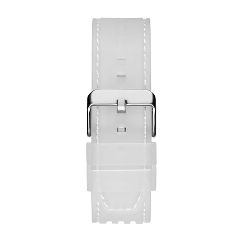  Shop Authentic Guess Phoenix Polycarbonate Clear Multi-function Black Dial Clear Rubber Strap Watch for Men - GW0499G3 - Luxxuri