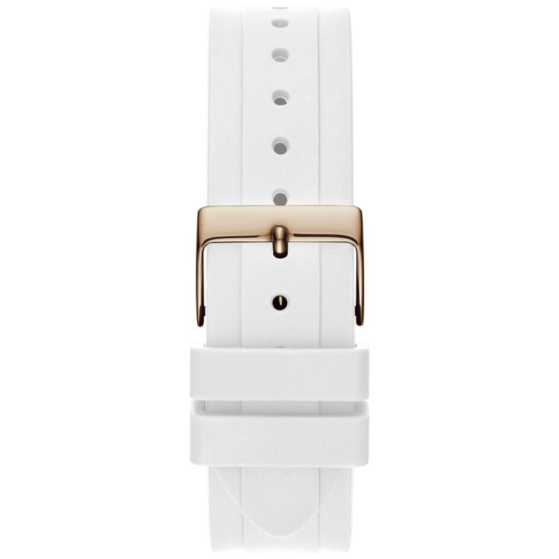 Shop Authentic Guess Moonlight Diamonds White Dial White Rubber Strap Watch for Women - GW0257L2 - Luxxuri