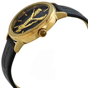  Shop Authentic Versace Virtus Quartz Black Dial Black Leather Strap Watch for Women - VEHC00119 - Luxxuri