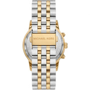  Shop Authentic Michael Kors Hutton Chronograph Black Dial Two Tone Steel Strap Watch For Men - MK8954 - Luxxuri