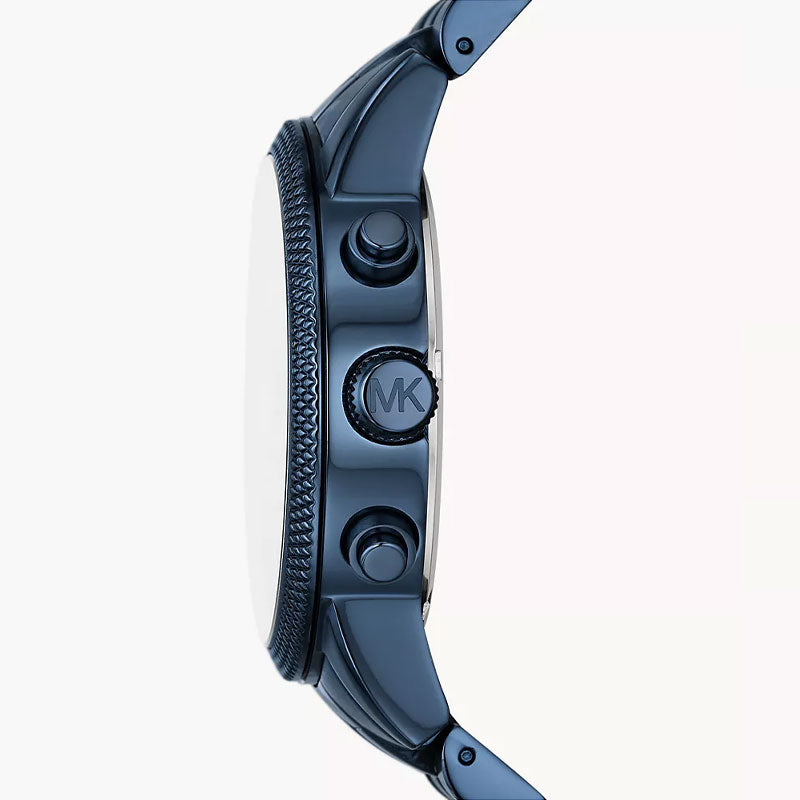  Shop Authentic Michael Kors Hutton Chronograph Blue Dial Blue Steel Strap Watch For Men - MK9088 - Luxxuri