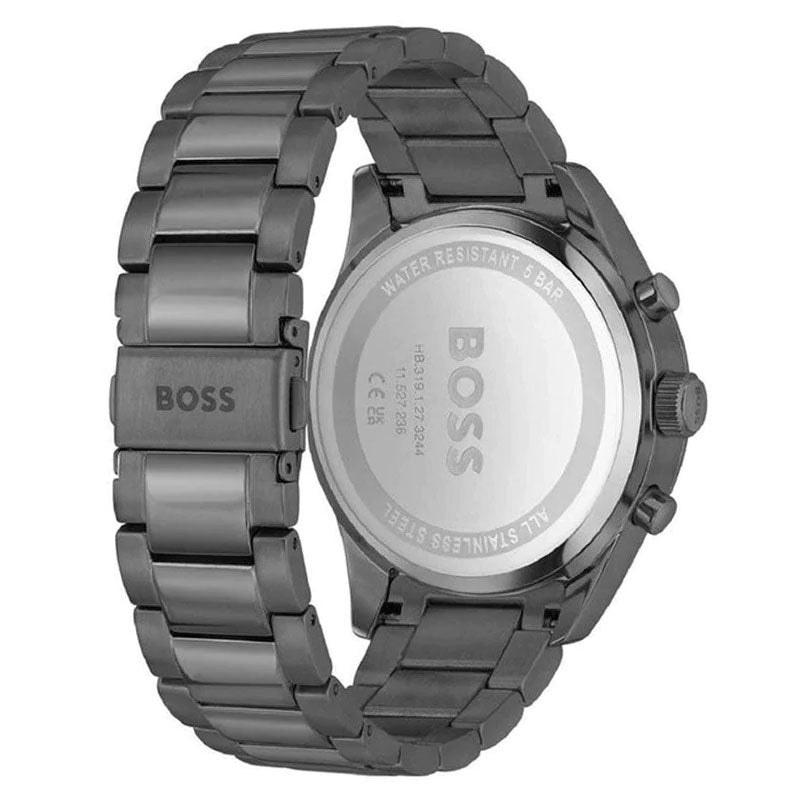  Shop Authentic Hugo Boss View Chronograph Grey Dial Grey Steel Strap Watch For Men - 1513991 - Luxxuri
