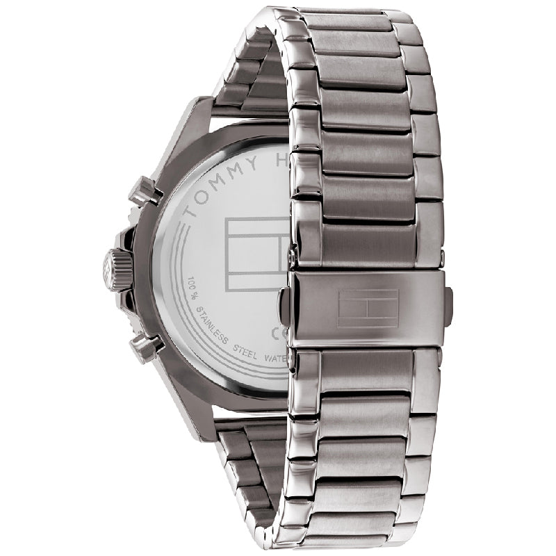  Shop Authentic Tommy Hilfiger Larson Chronograph Grey Dial Silver Steel Strap Watch For Men - 1791918 - Luxxuri
