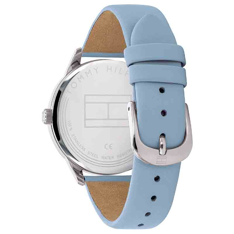  Shop Authentic Tommy Hilfiger Brooke Silver Dial Blue Leather Strap Watch for Women - 1782023 - Luxxuri