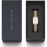  Shop Authentic Daniel Wellington Quadro Studio White Dial Rose Gold Mesh Strap Watch For Women - DW00100517 - Luxxuri