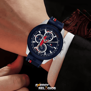  Shop Authentic Tommy Hilfiger Clark Chronograph Blue Dial Black Leather Strap Watch For Men - 1792083 - Luxxuri