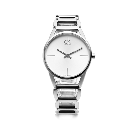  Shop Authentic Calvin Klein Stately White Dial Silver Steel Strap Watch for Women - K3G23126 - Luxxuri