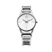  Shop Authentic Calvin Klein Stately White Dial Silver Steel Strap Watch for Women - K3G23126 - Luxxuri