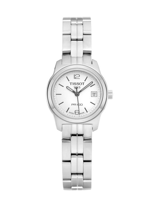  Shop Authentic Tissot T Classic PR100 Watch Ladies White Dial Stainless Steel For Women - T049.210.11.017.00 - Luxxuri