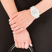  Shop Authentic Michael Kors Runway White Ceramic Dial White Steel Strap Watch for Women - MK5161 - Luxxuri