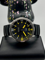  Shop Authentic IWC Aquatimer Automatic 2000 Black Dial Black Rubber Strap Watch for Men - IW358001 - Luxxuri