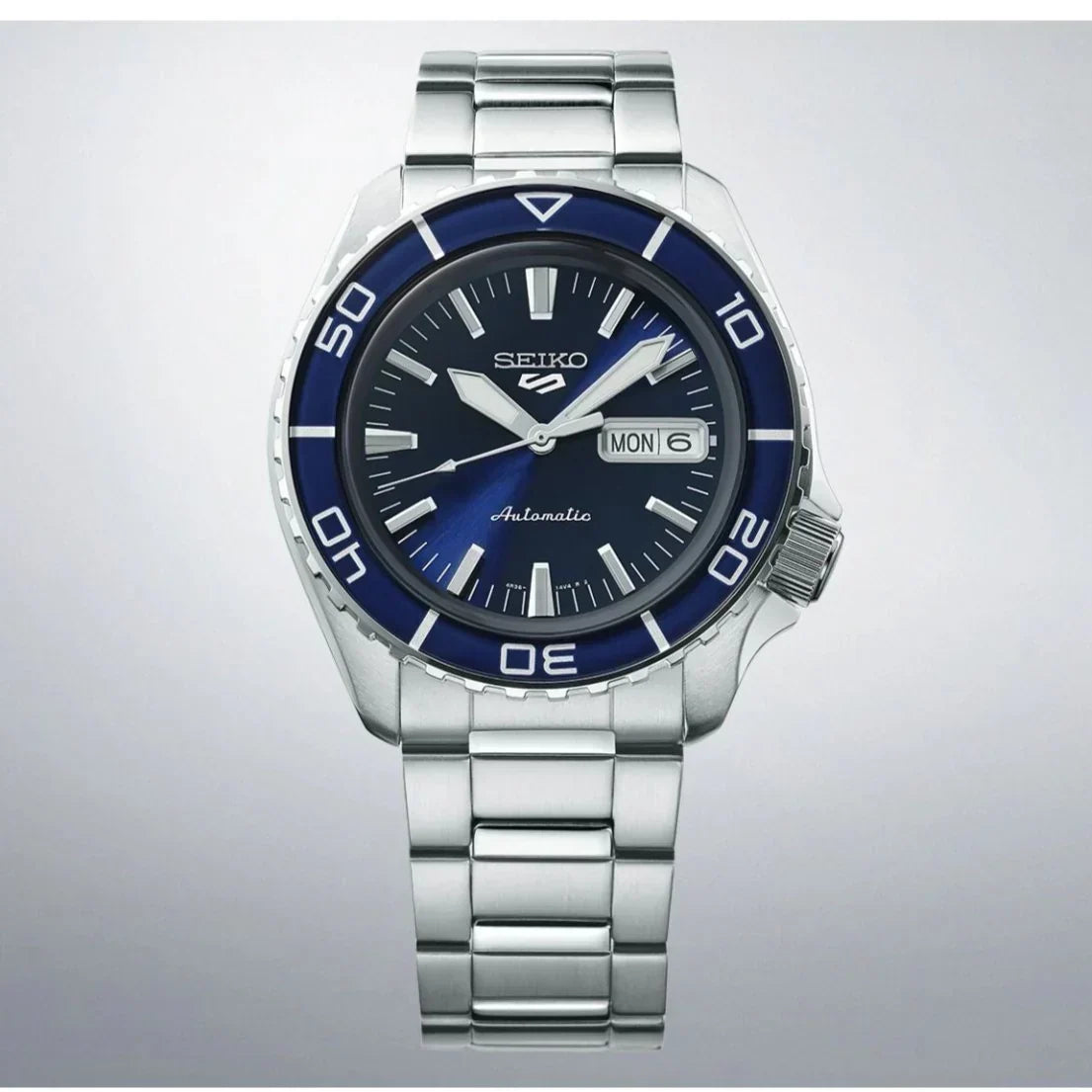  Shop Authentic Seiko 5 Sports Automatic Blue Dial Silver Steel Strap Watch for Men - SRPK97K1 - Luxxuri