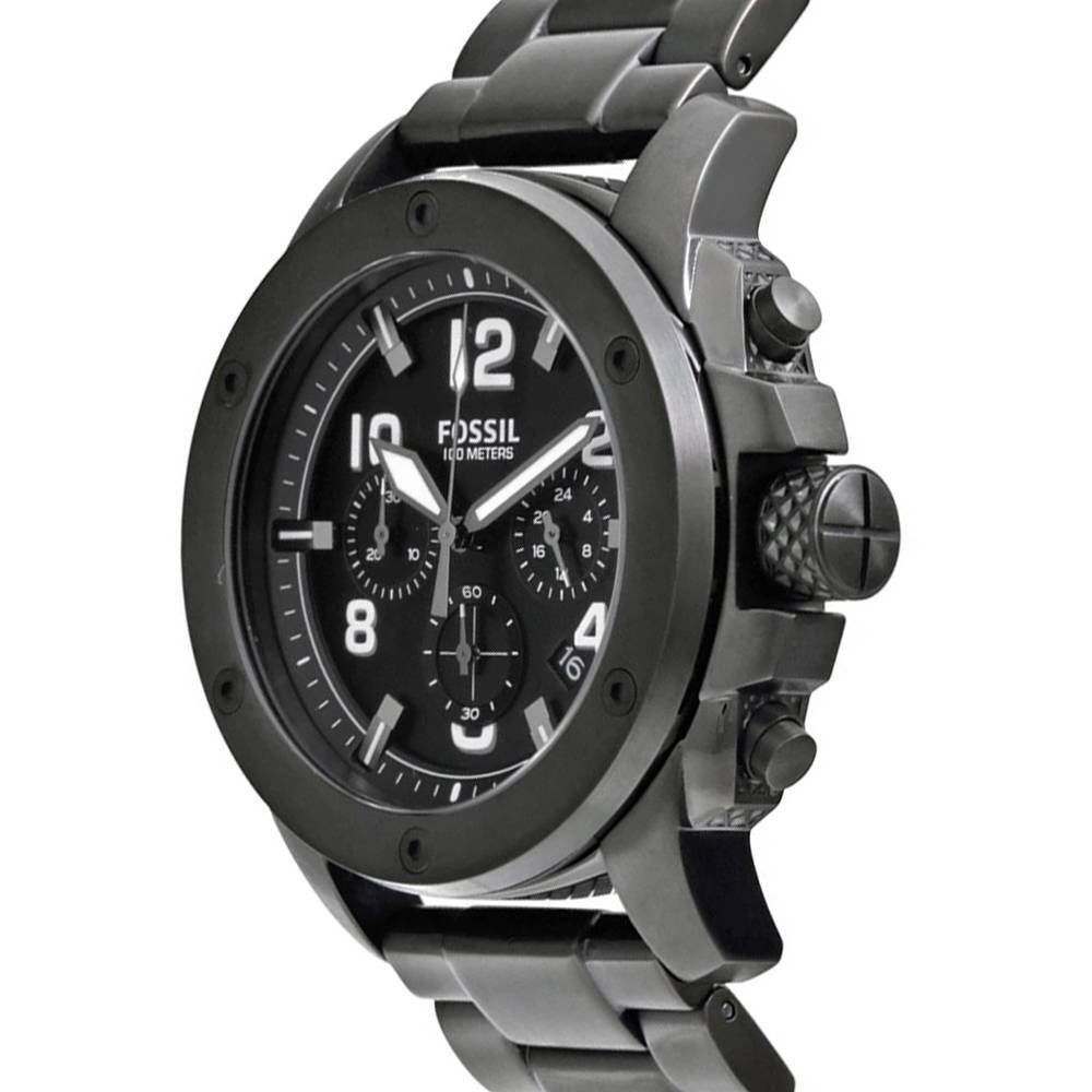  Shop Authentic Fossil Machine Chronograph Black Dial Black Steel Strap Watch for Men - FS4927 - Luxxuri