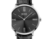  Shop Authentic Hugo Boss Jackson Black Dial Black Leather Strap Watch for Men - 1513369 - Luxxuri