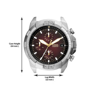  Shop Authentic Fossil Bronson Chronograph Red Dial Silver Steel Strap Watch for Men - FS5878 - Luxxuri