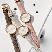  Shop Authentic Michael Kors Pyper Quartz White Dial Pink Leather Strap Watch For Women - MK2859 - Luxxuri