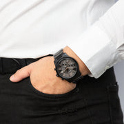  Shop Authentic Guess Atlas Chronograph Black Dial Black Steel Strap Watch For Men - W0668G5 - Luxxuri