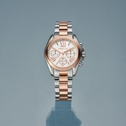  Shop Authentic Michael Kors Bradshaw Chronograph White Dial Two Tone Steel Strap Watch For Women - MK7258 - Luxxuri